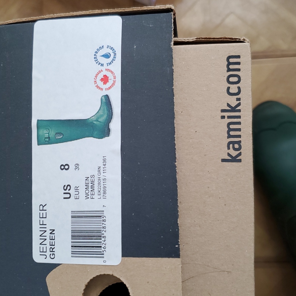 Kamik Jennifer Green Waterproof Rain Boots - Picture 10 of 12